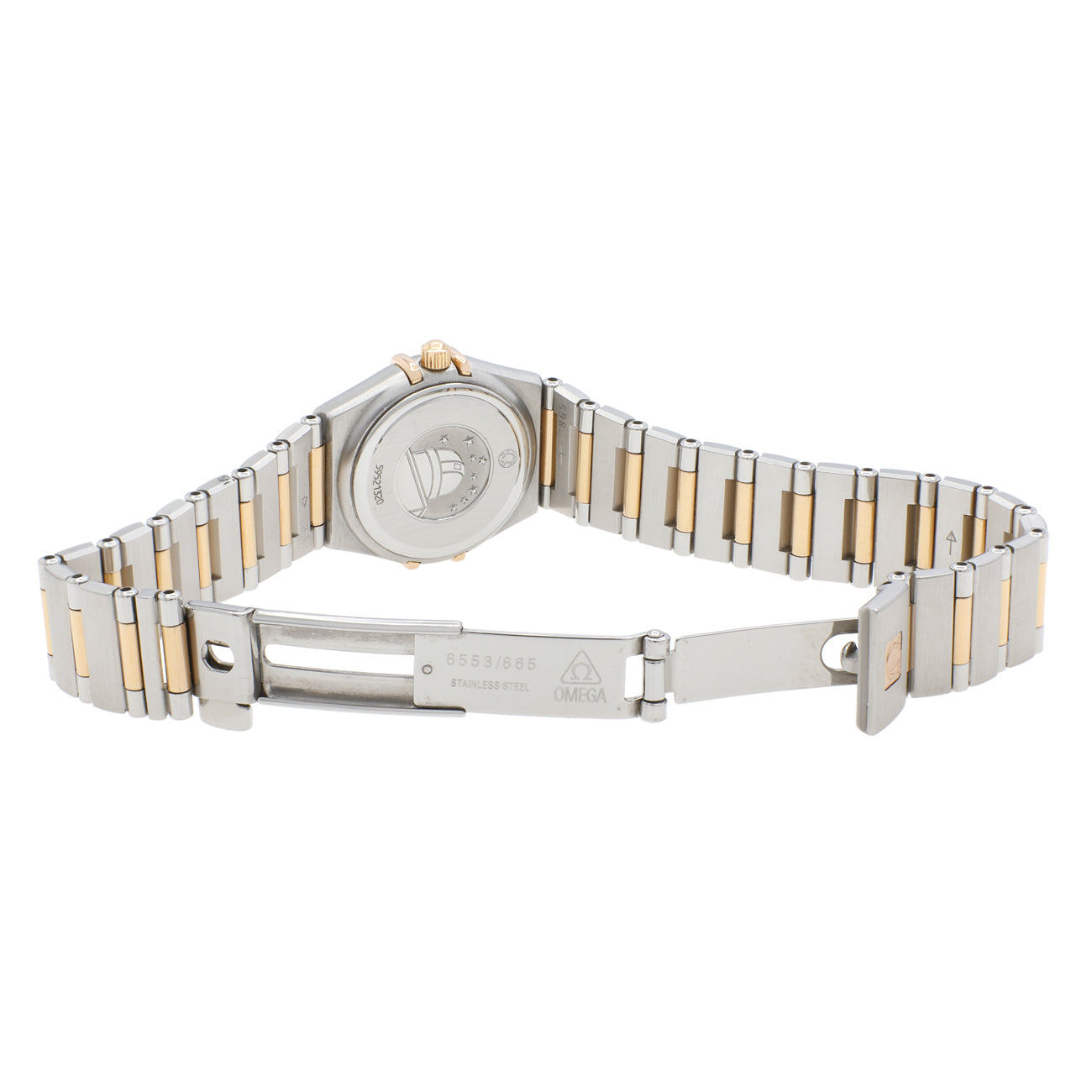 Exclusive Omega Stainless Steel 18K Rose Gold Diamond Constellation 1360.75.00 — Top View
