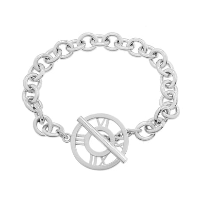 Exclusive Tiffany & Co. Sterling Silver Atlas Toggle Bracelet — Front View