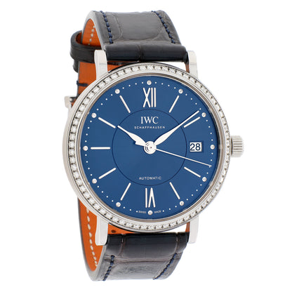 Exclusive IWC Stainless Steel Diamond Portofino 37mm Automatic IW458111 — Front View