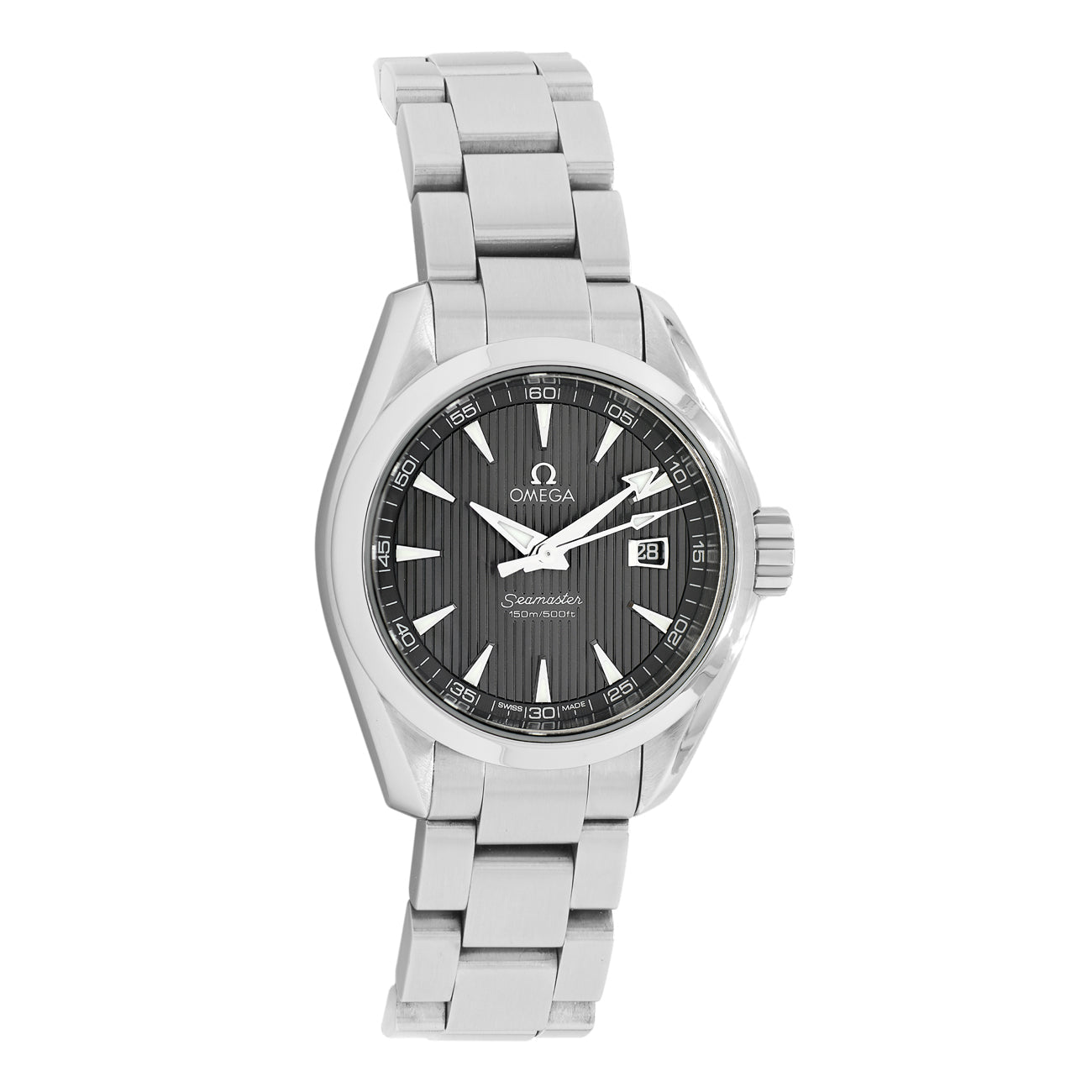 Exclusive Omega Stainless Steel Seamaster Aqua Terra Quartz 231.10.30.61.06.001 — Front View