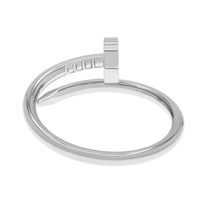 Exclusive Cartier 18K White Gold Small Juste Un Clou Ring — Back View
