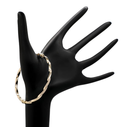Exclusive 10K Yellow Gold Twist Bangle — Back View