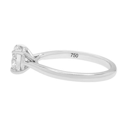 Exclusive 18K White Gold 1.02 Carat Diamond Solitaire Ring — 3.5 — Side View