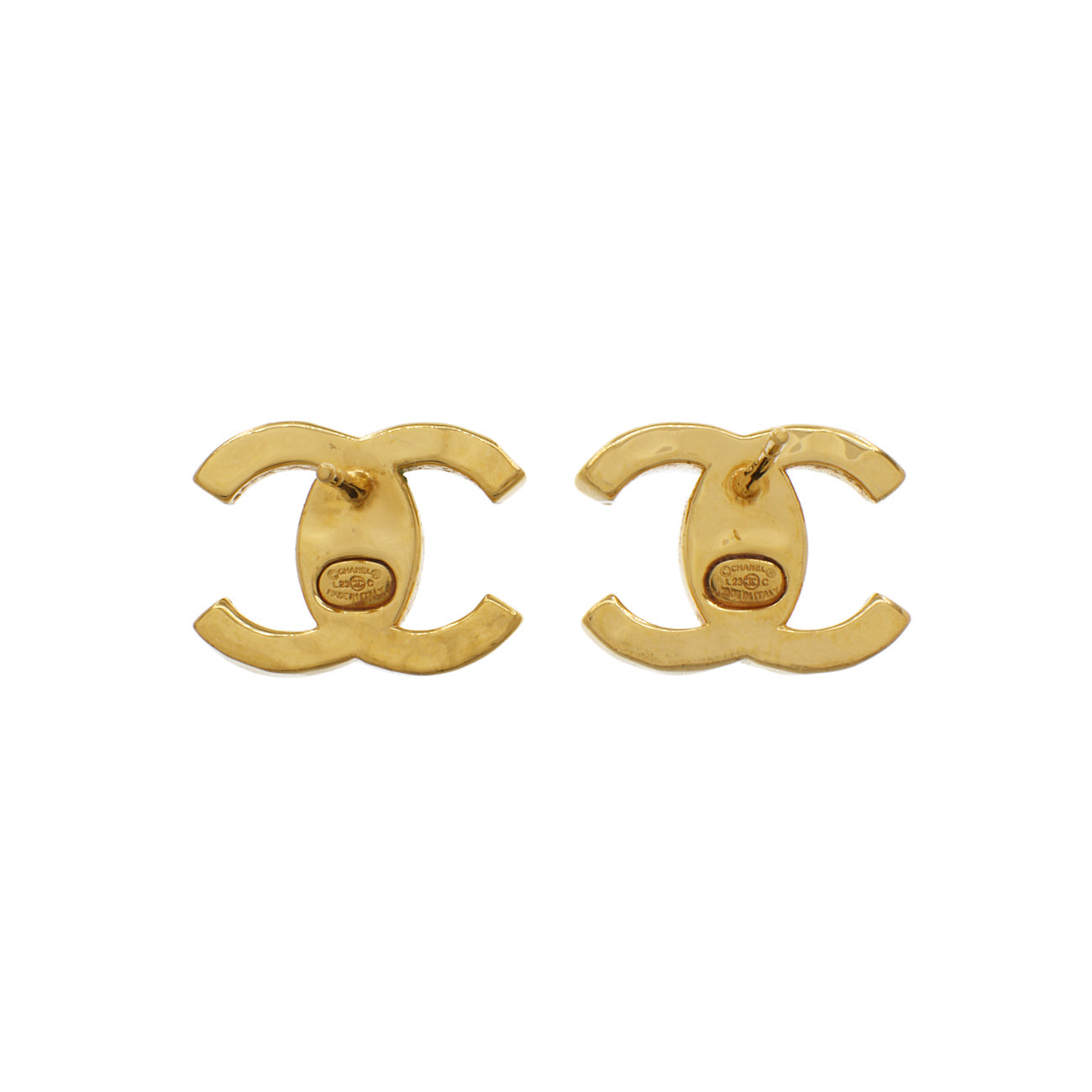 Exclusive Chanel Crystal CC Earrings — Side View