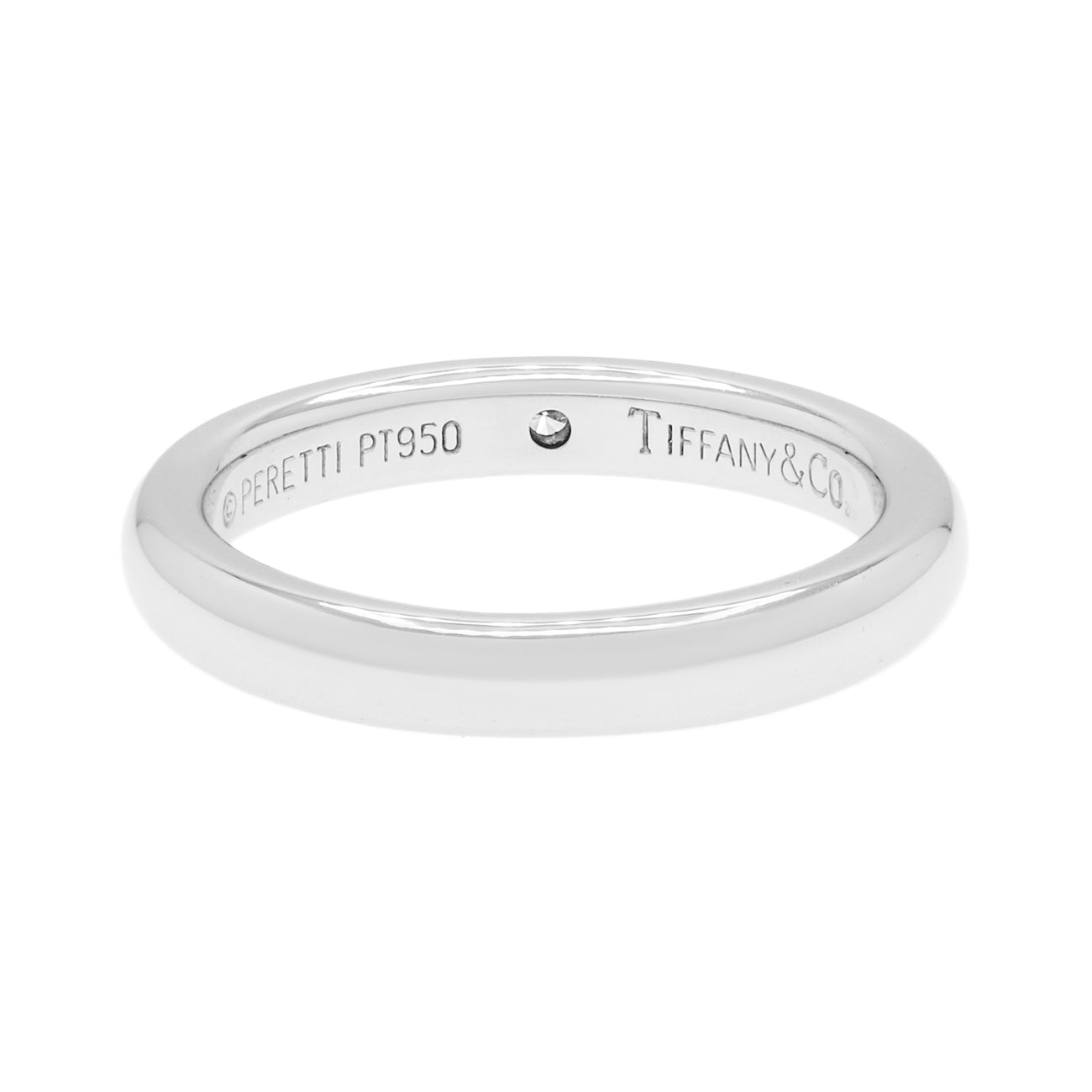 Exclusive Tiffany & Co. Platinum Diamond Elsa Peretti Band Ring — Side View