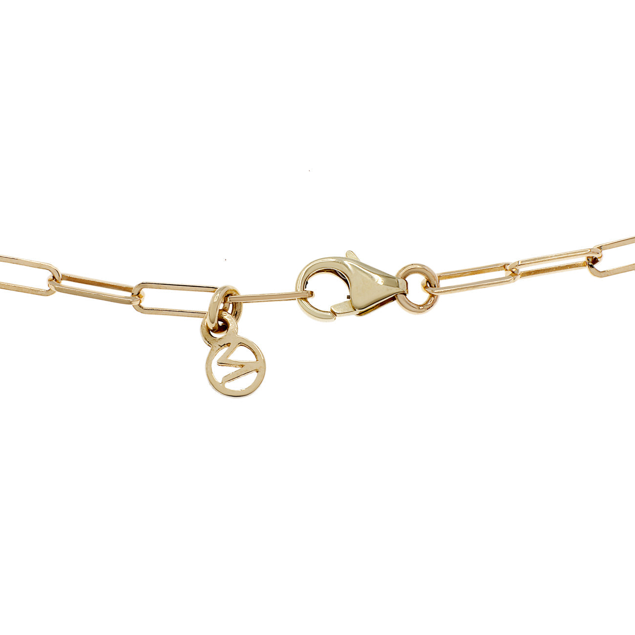 Exclusive 14K Yellow Gold Paperclip Link Bracelet — Side View