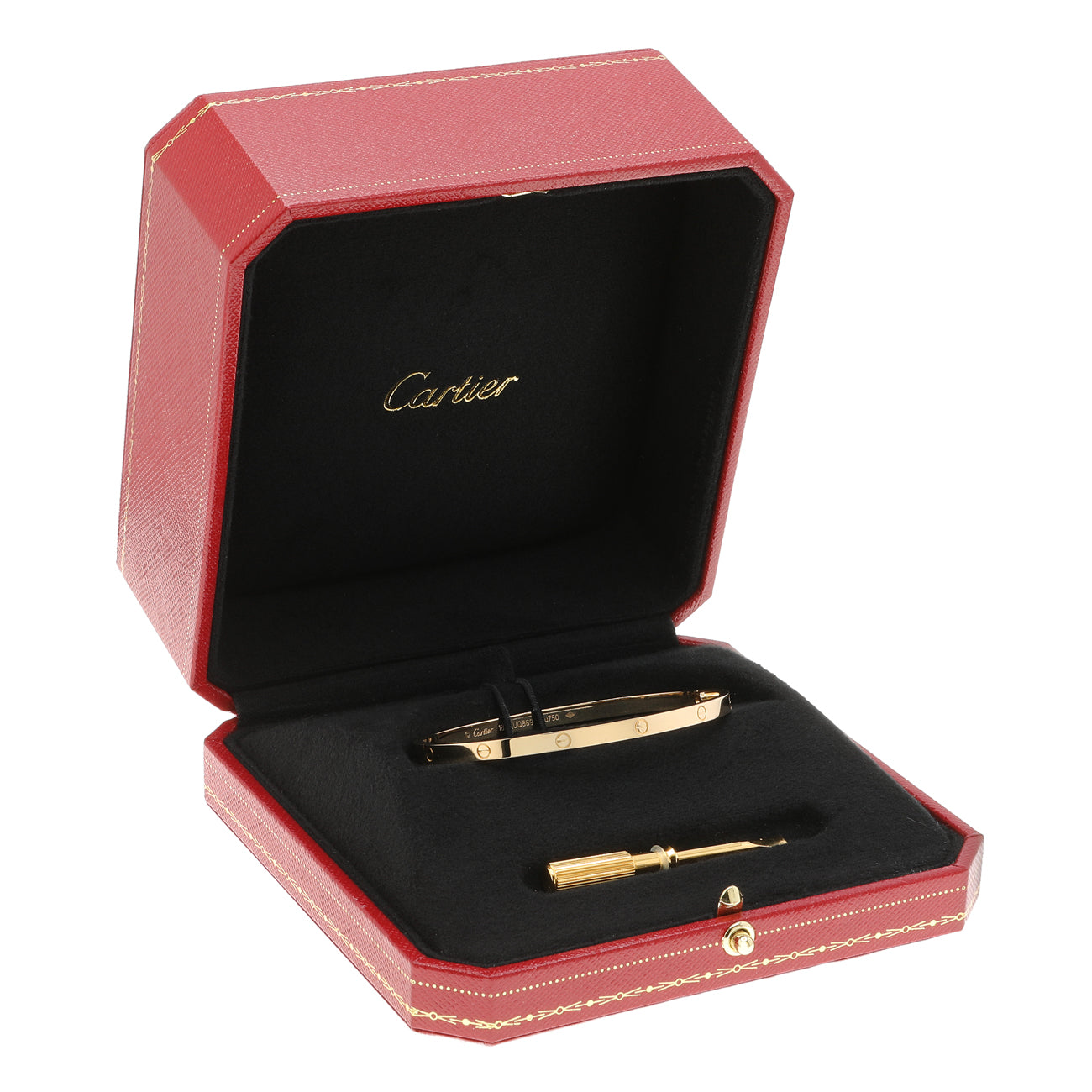 Exclusive Cartier 18K Yellow Gold Small Love Bracelet — Top View
