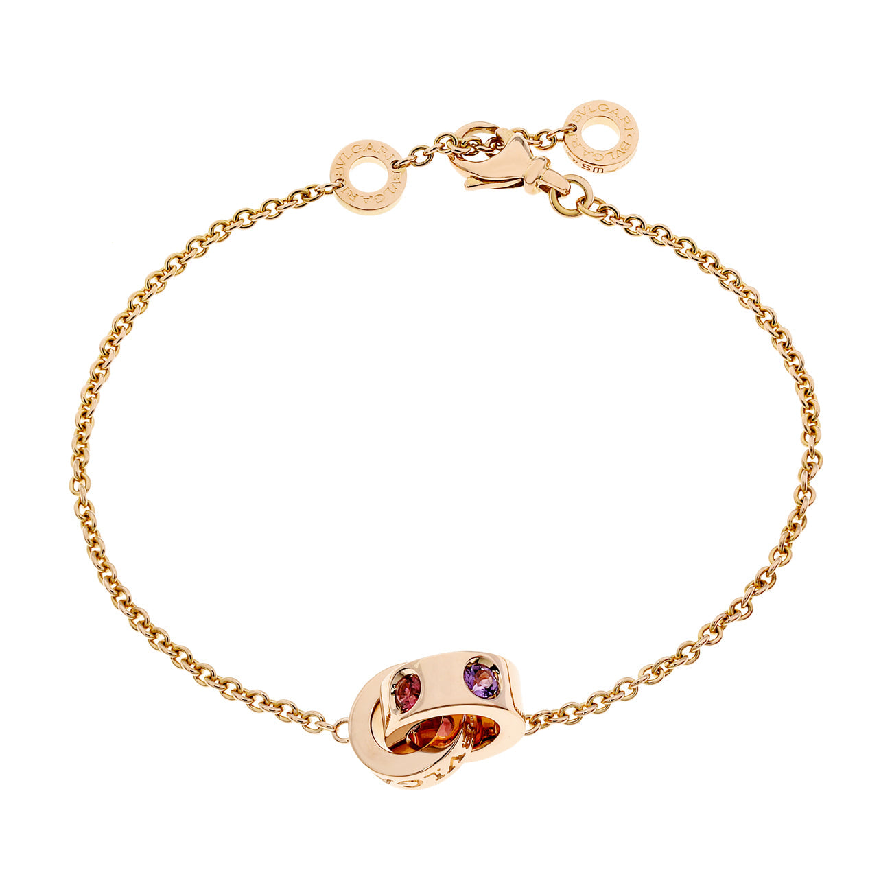 Exclusive Bulgari 18K Rose Gold Roman Sorbet Bracelet — Side View