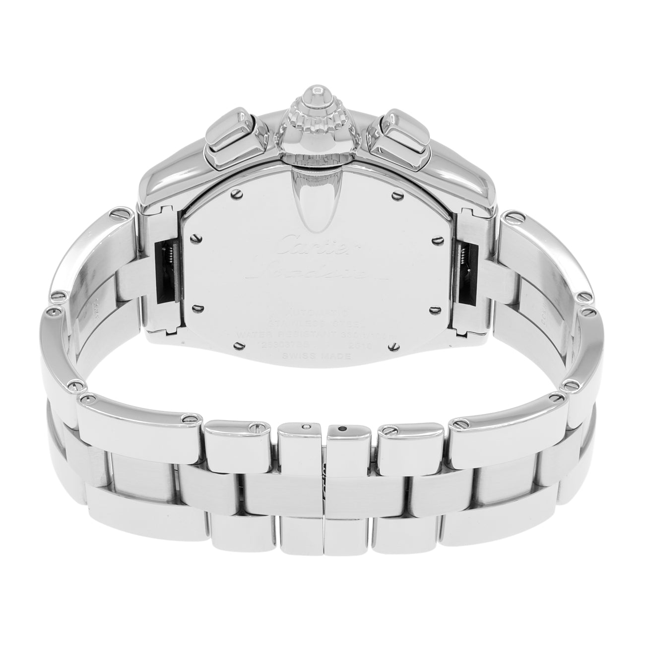Exclusive Cartier Stainless Steel Roadster Chronograph W62019X6 — Side View