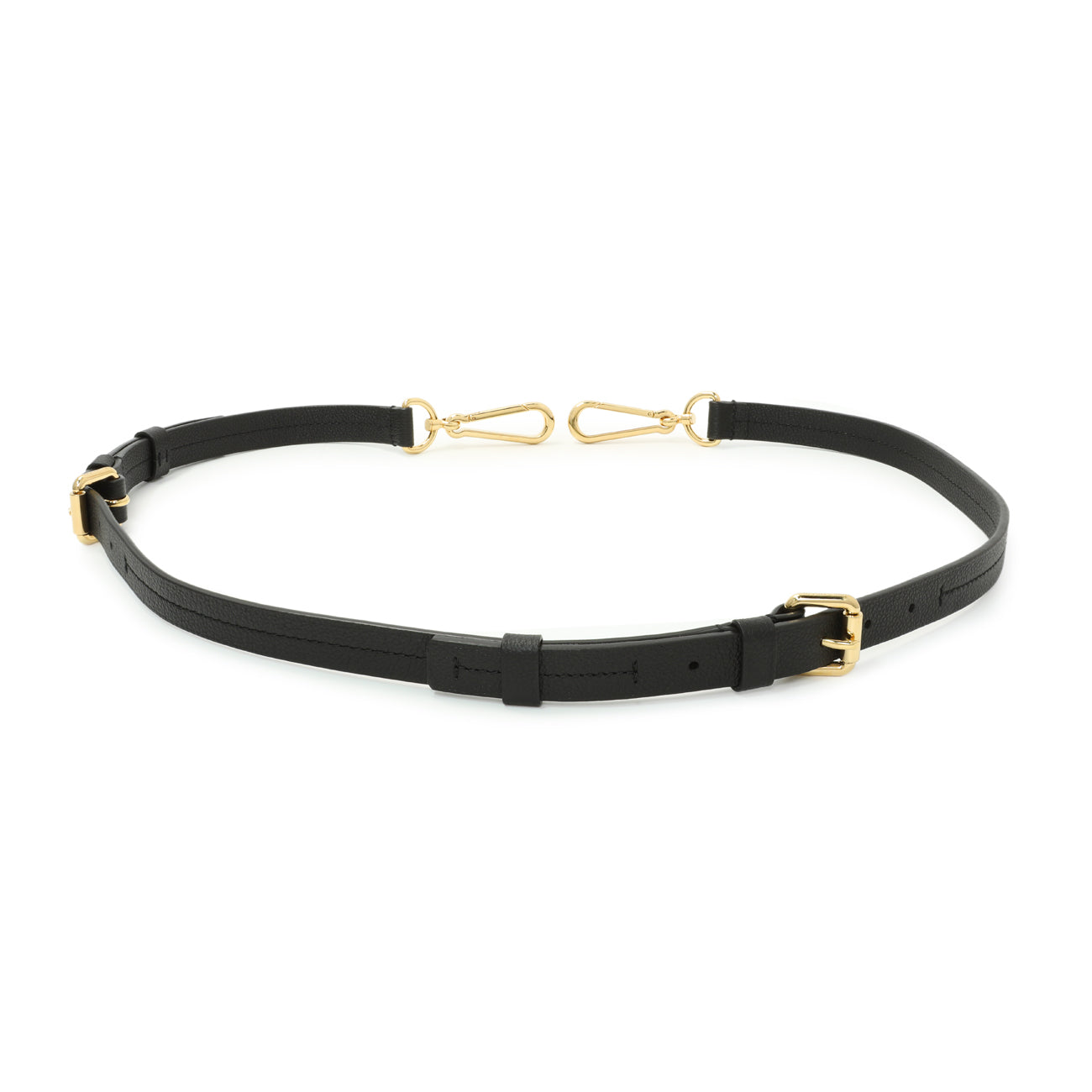 Exclusive Louis Vuitton Black Calfskin 20mm Adjustable Shoulder Strap — Side View