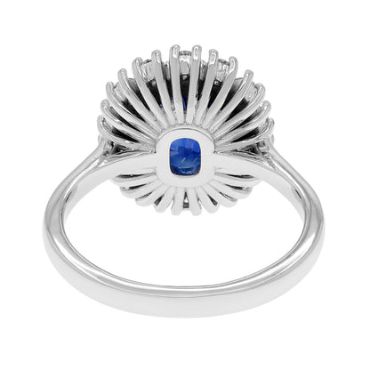 Exclusive 18K White Gold 2.97 Carat Sapphire Ring — 4.5 — Side View
