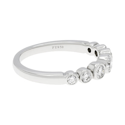 Exclusive Tiffany & Co. Platinum Diamond Graduated Jazz Ring — Back View