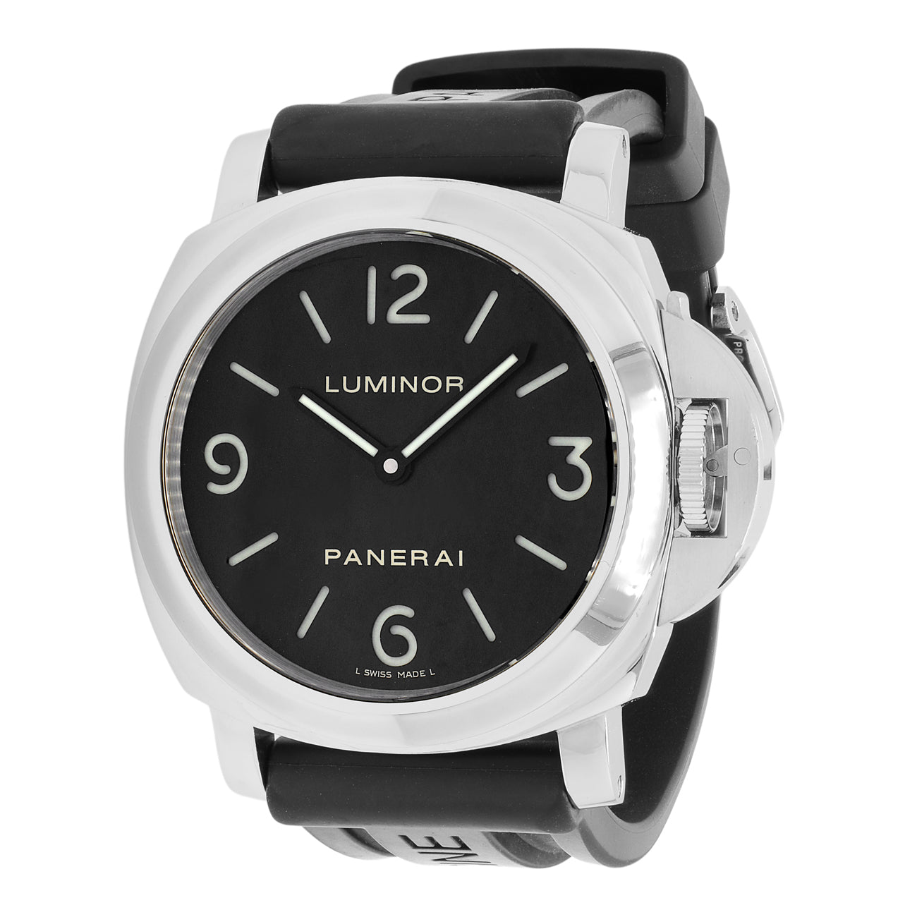 Exclusive Panerai Stainless Steel Luminor Base PAM00112 — Front View