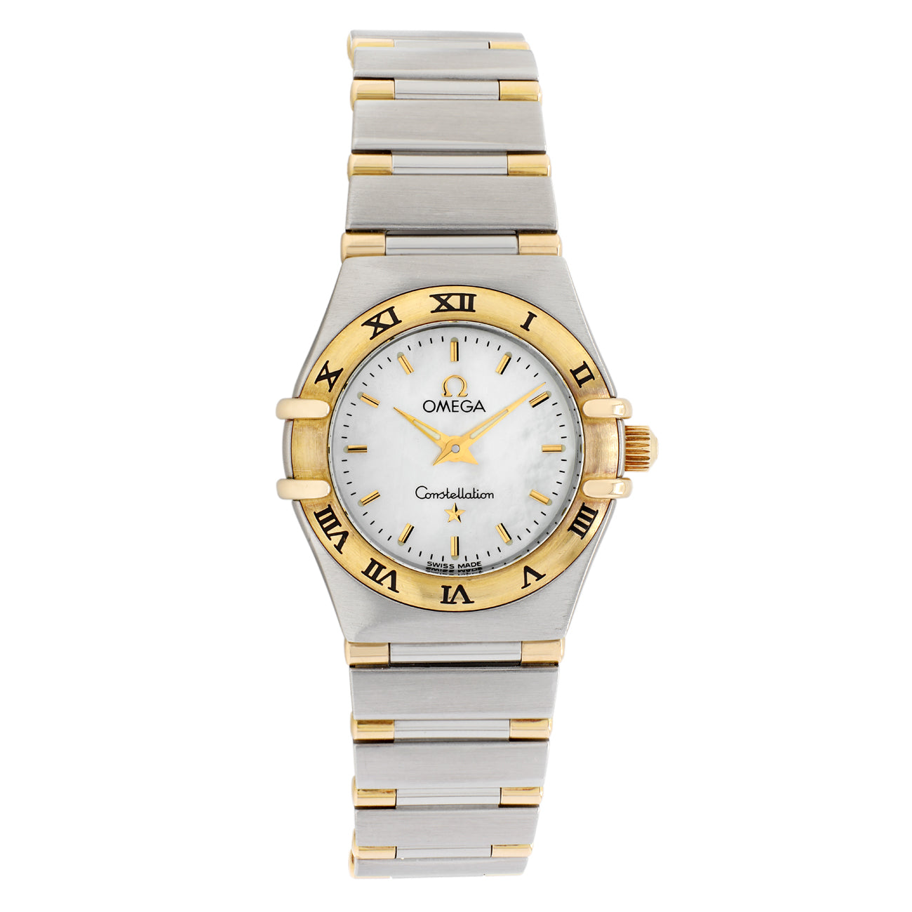 Exclusive Omega Stainless Steel 18K Yellow Gold Constellation Quartz 1362.70.00 — Front View