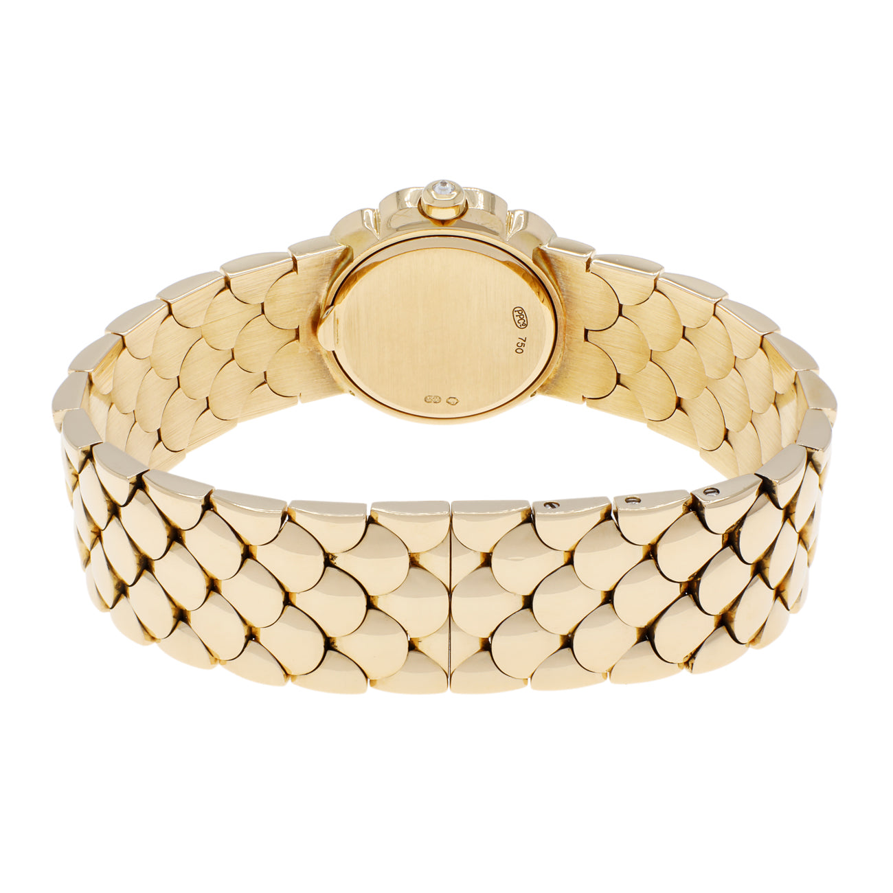 Exclusive Patek Philippe 18K Yellow Gold Mother of Pearl Diamond Neptune 4872 — Side View