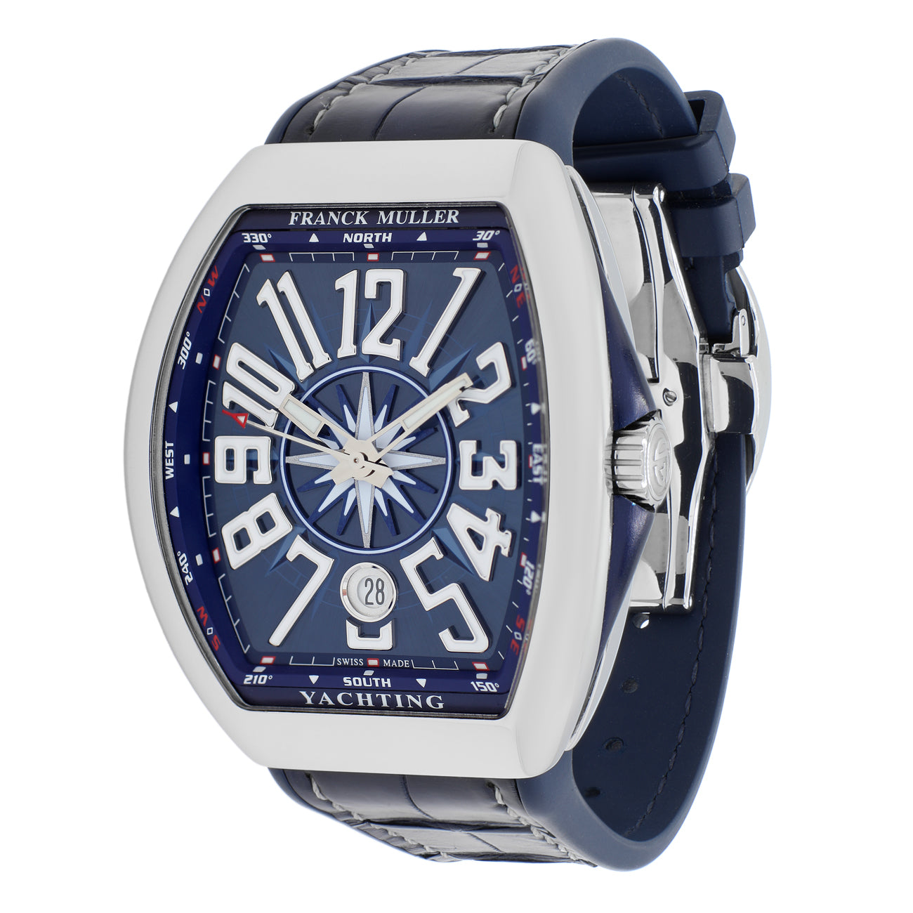 Exclusive Franck Muller Stainless Steel Vanguard Yachting V 41 SC DT — Front View
