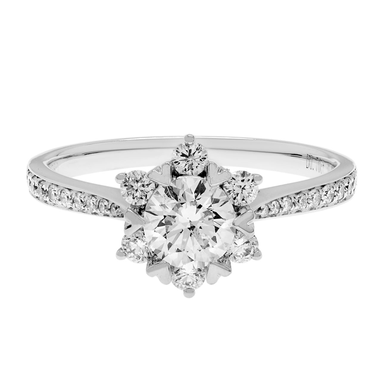 Exclusive 18K White Gold 0.70 Carat Diamond Ring — 7 — Front View