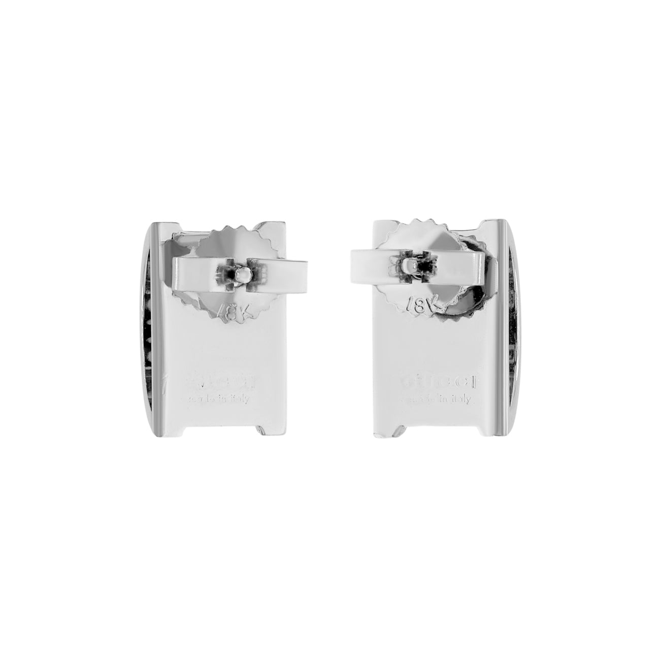 Exclusive Gucci 18K White Gold Icon Twirl Earrings — Side View