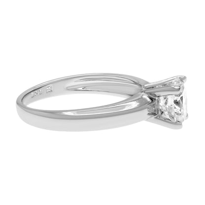 Exclusive Platinum Solitaire 1.01 Carat Diamond Ring — 3 — Side View