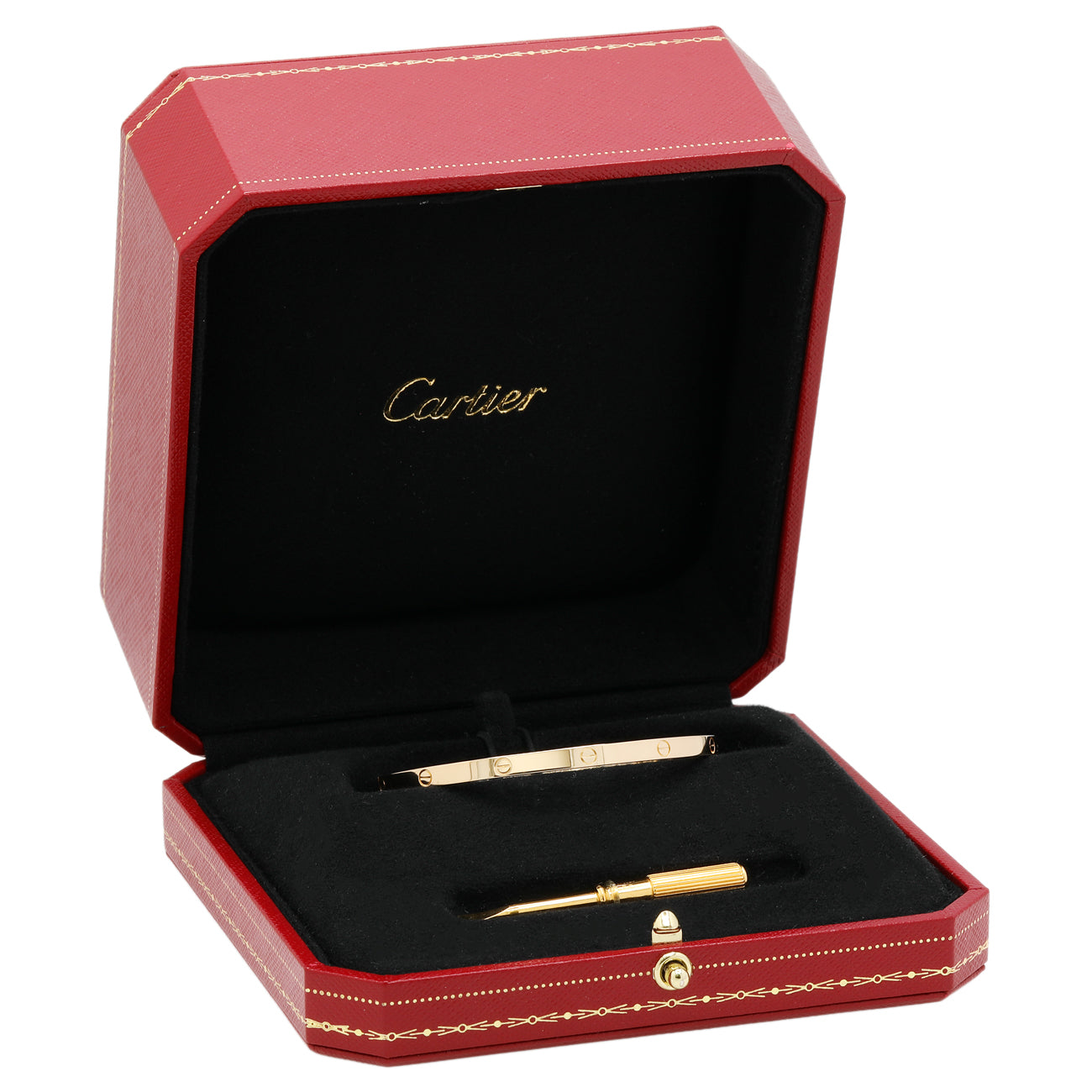Exclusive Cartier 18K Yellow Gold Small Love Bracelet — Back View