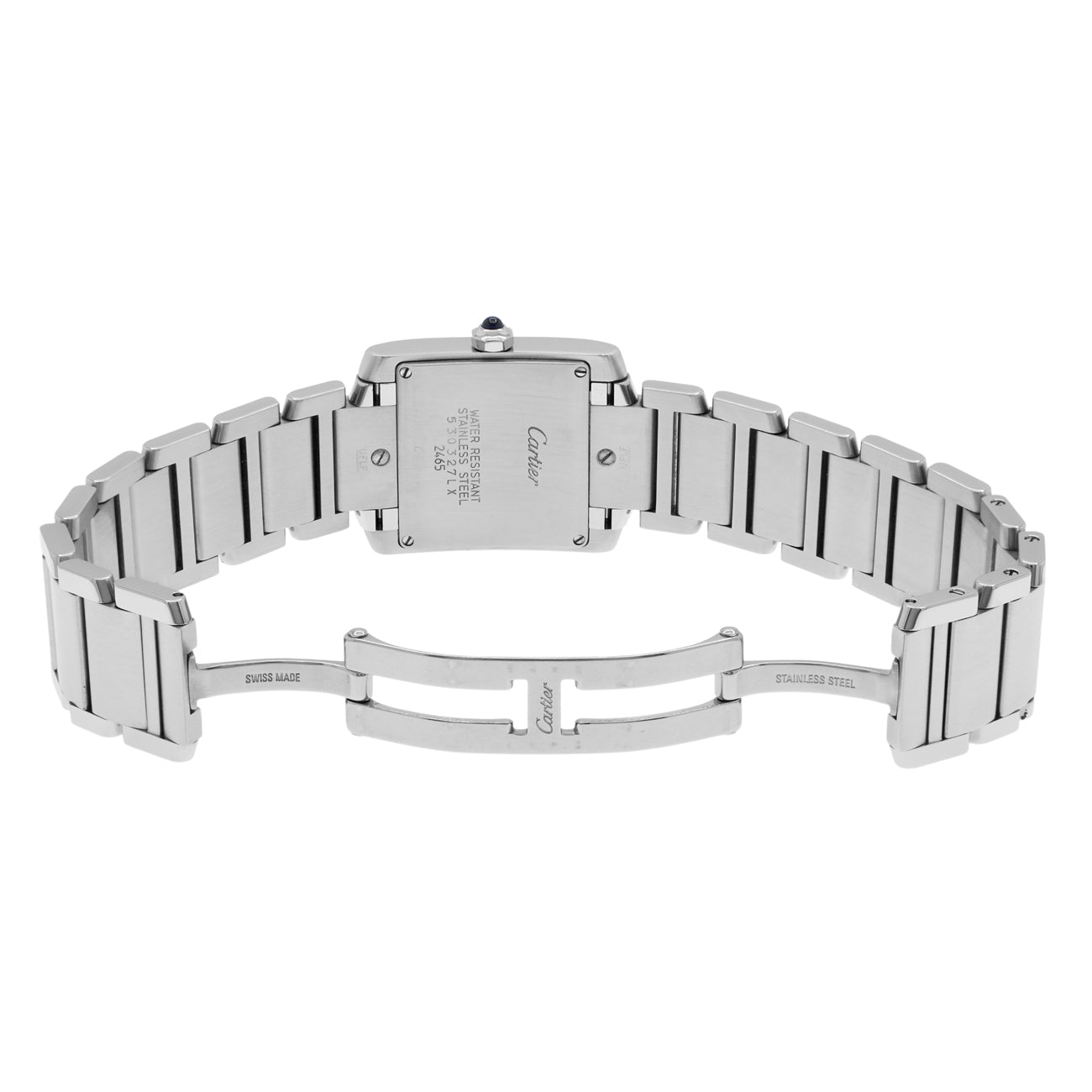 Exclusive Cartier Stainless Steel Tank Francaise W51011Q3 — Top View