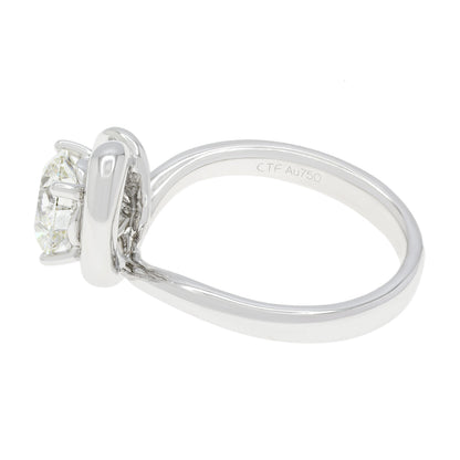 Exclusive 18K White Gold 1.14 Carat Diamond Solitaire Ring — 3.5 — Side View
