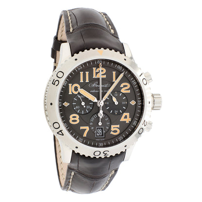 Exclusive Breguet Stainless Steel Type XXI Transatlantique Flyback Chronograph 3817ST/X2/3ZU — Front View