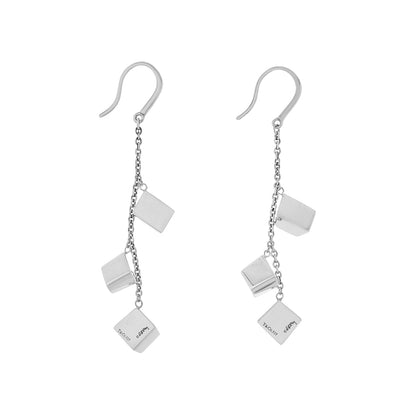 Exclusive Tiffany & Co. Sterling Silver Frank Gehry Torque Drop Earrings — Side View