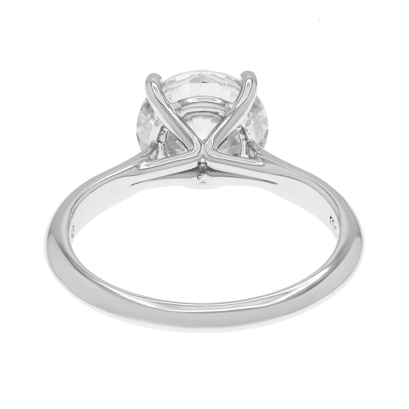 Exclusive 18K White Gold 2.55 Carat Diamond Solitaire Ring — 4 — Side View