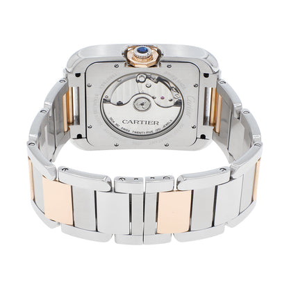 Exclusive Cartier Stainless Steel 18K Rose Gold Tank Anglaise XL W5310006 — Side View