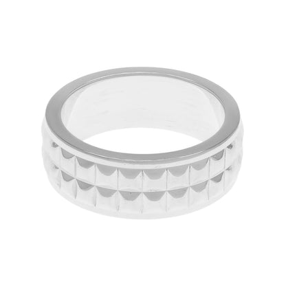 Exclusive Tiffany & Co. Sterling Silver Diamond Point Band Ring — Side View