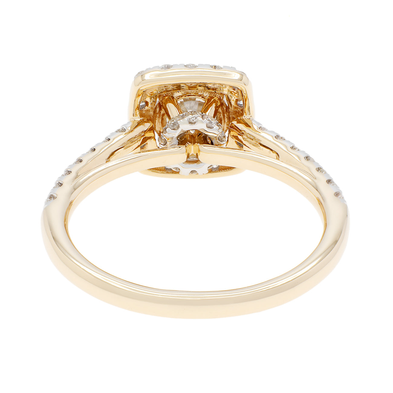 Exclusive 14K Yellow Gold 1.11 Carat Diamond Ring — 5.0 — Back View