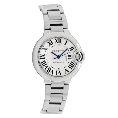 Exclusive Cartier Stainless Steel Ballon Bleu 33mm W6920071 — Front View