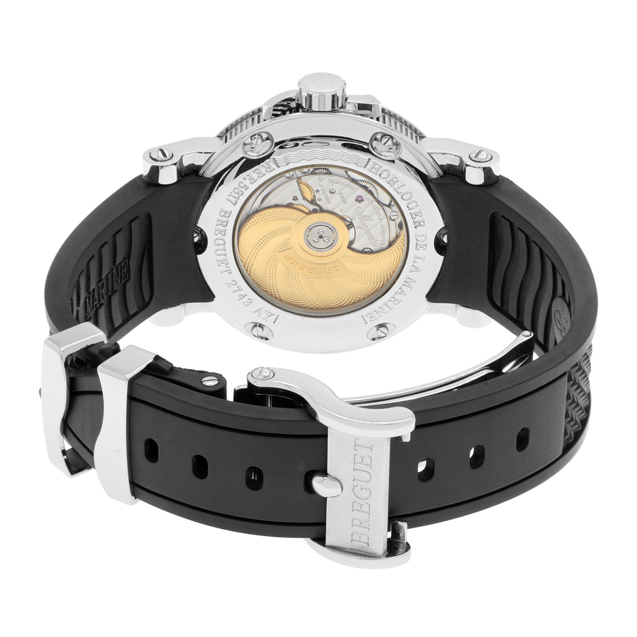 Exclusive Breguet Stainless Steel Marine Big Date 5817ST/12/5V8 — Side View