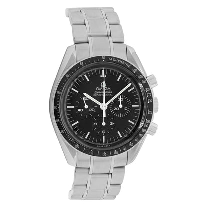 Exclusive Omega Stainless Steel Speedmaster Professional Moonwatch 311.30.42.30.01.005 — Front View