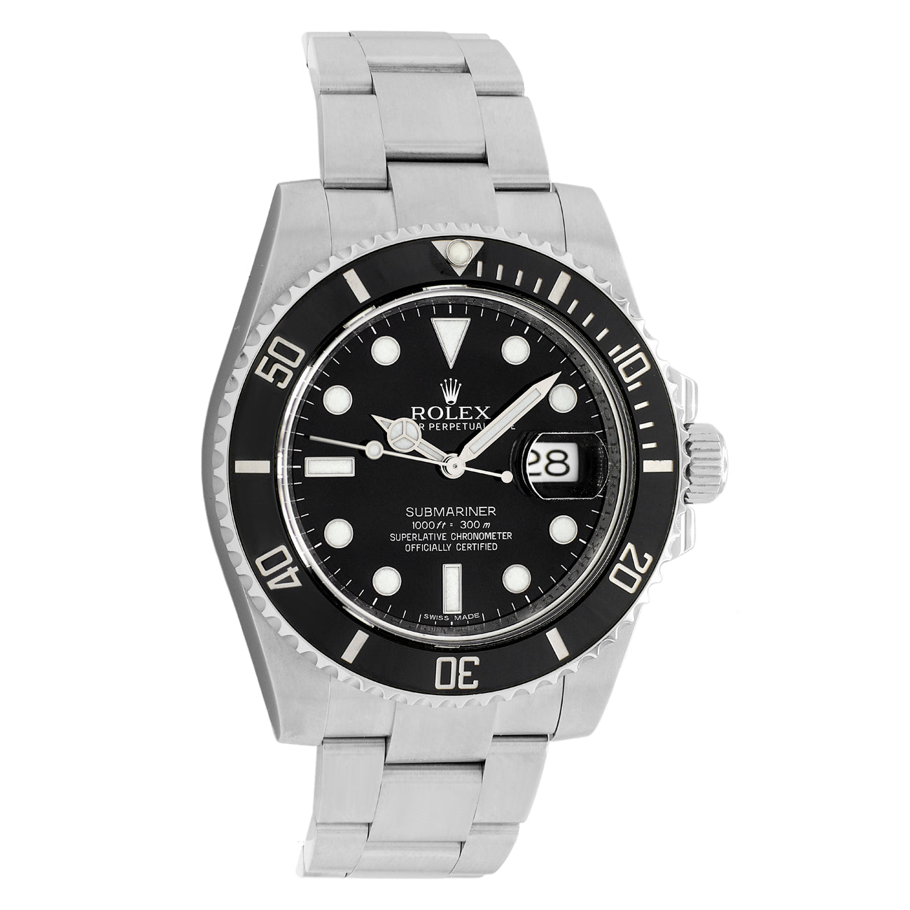 Exclusive Rolex Stainless Steel Submariner 116610LN — Front View