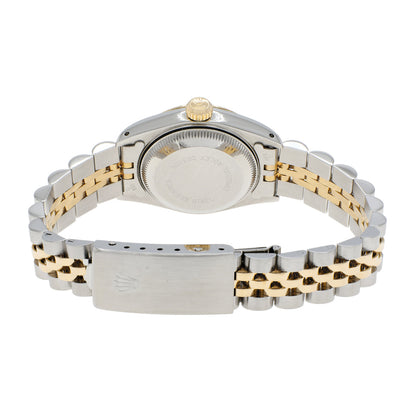 Exclusive Rolex 18K Yellow Gold Stainless Steel Ladies Datejust 69173 — Side View