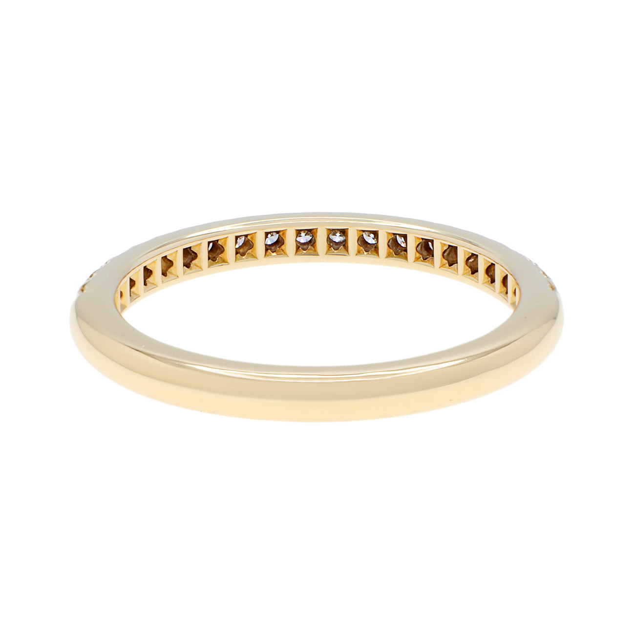 Exclusive Tiffany 18K Yellow Gold Diamond Soleste Half Eternity Ring — Back View