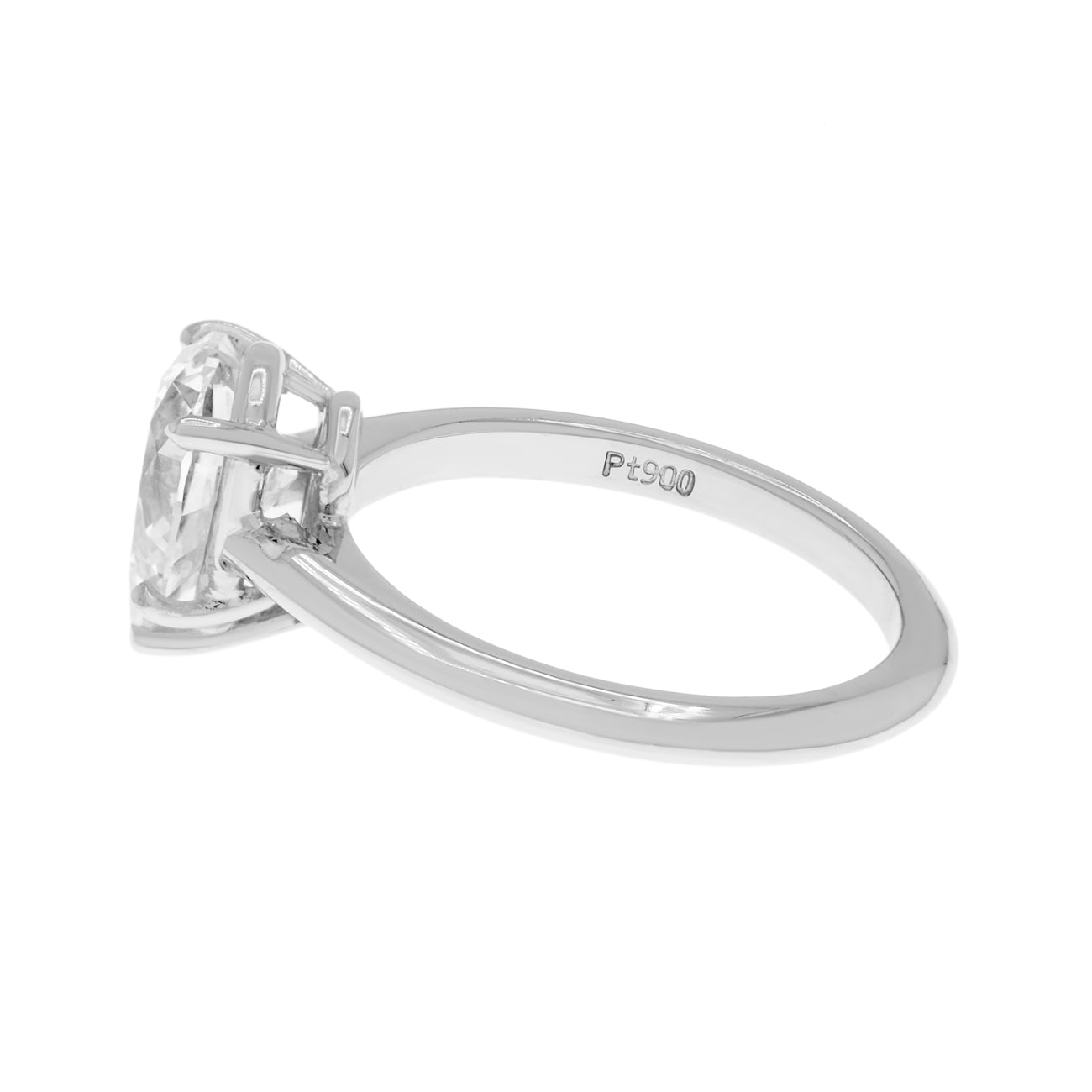 Exclusive Platinum 1.30 Carat Pear Shape Diamond Solitaire Ring — 4 — Side View