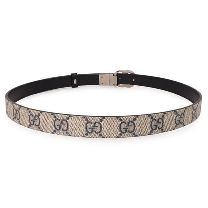Exclusive Gucci GG Supreme Monogram Double G Reversible 20mm Belt — Detail View