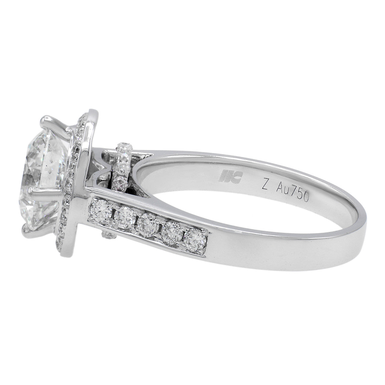 Exclusive 18K White Gold 2.00 Carat Diamond Ring — 5 — Back View