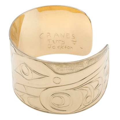 Exclusive 18K Yellow Gold Terry Jackson 'Cranes' Bracelet — Side View