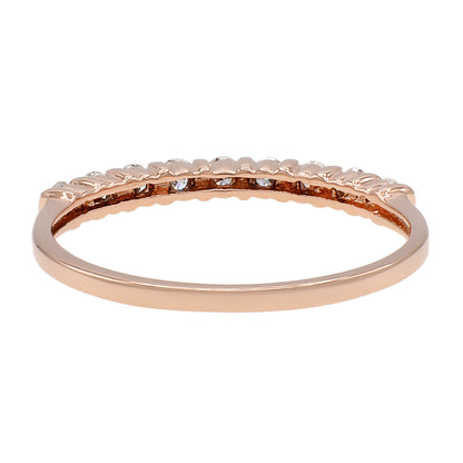 Exclusive 14K Tri Color Diamond Ring Set — 5.5 — Back View