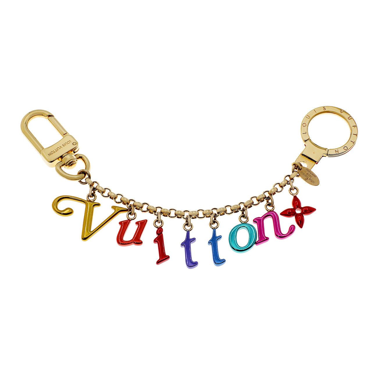 Exclusive Louis Vuitton New Wave Key Chain Bag Charm — Front View
