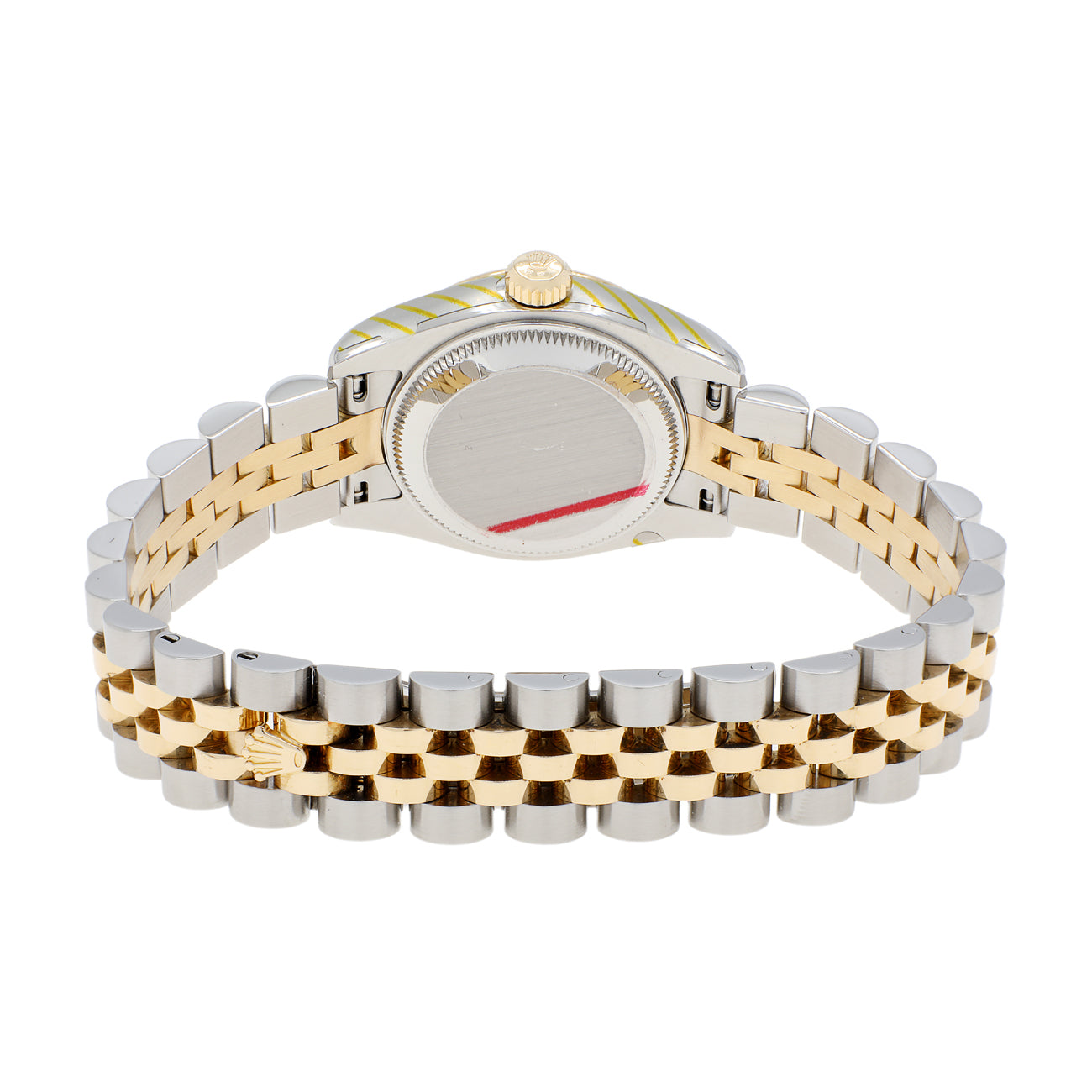 Exclusive Rolex Stainless Steel 18K Yellow Gold Datejust 26 179173 — Side View