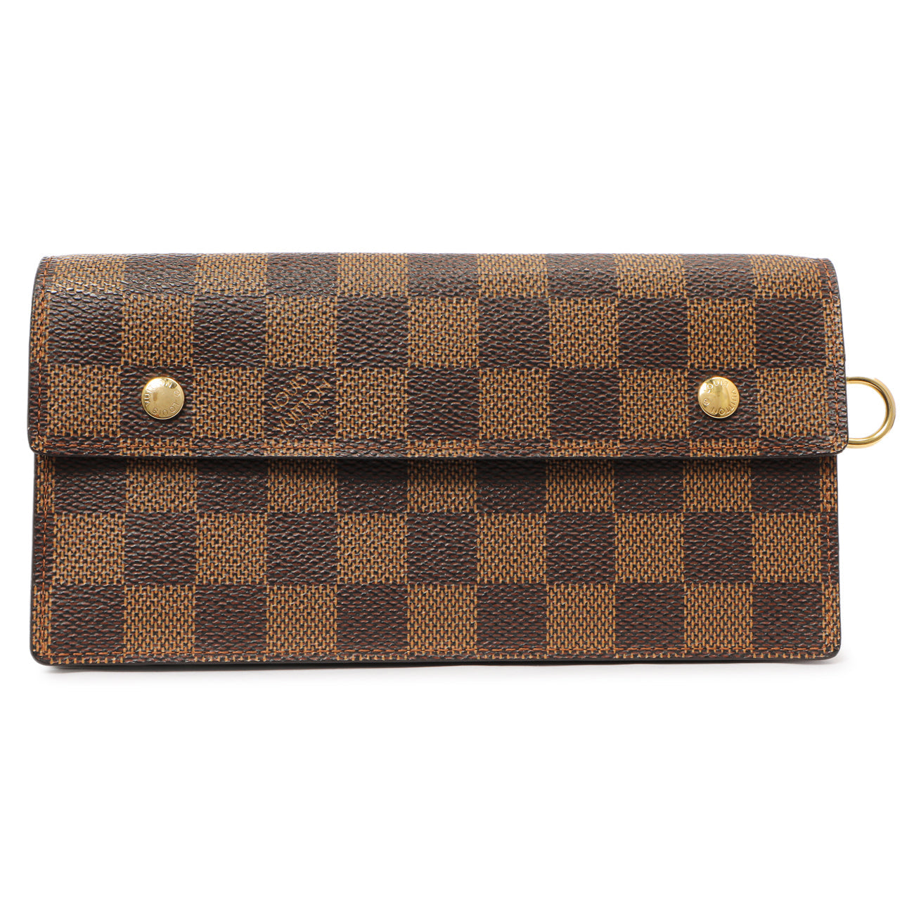 Exclusive Louis Vuitton Damier Ebene Accordeon Wallet — Front View