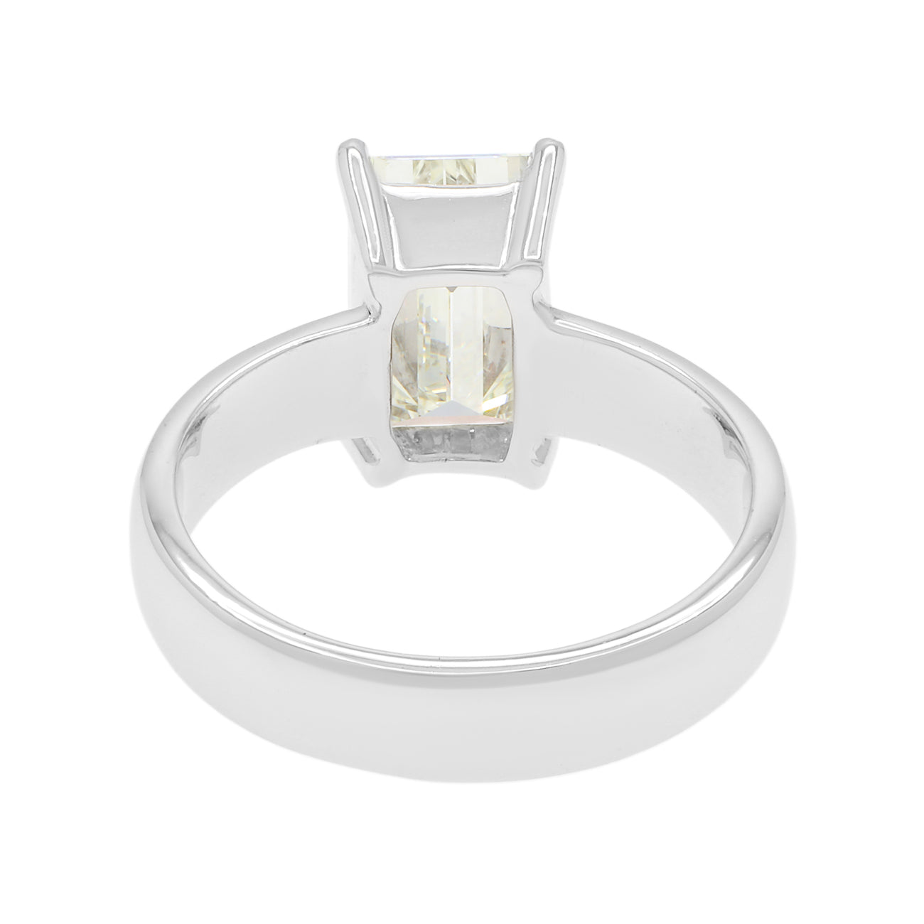 Exclusive 14K Solid Yellow Gold 1.11ct Diamond Solitaire Ring — 4.75 — Back View