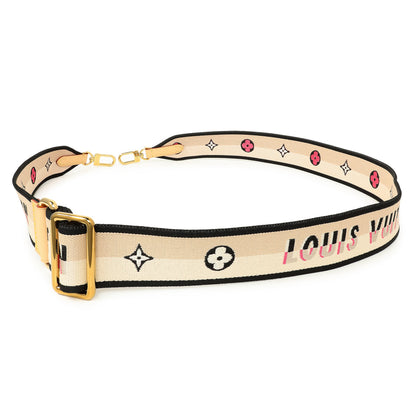 Exclusive Louis Vuitton Black Jacquard Speedy Bandouliere 20 Shoulder Strap — Side View
