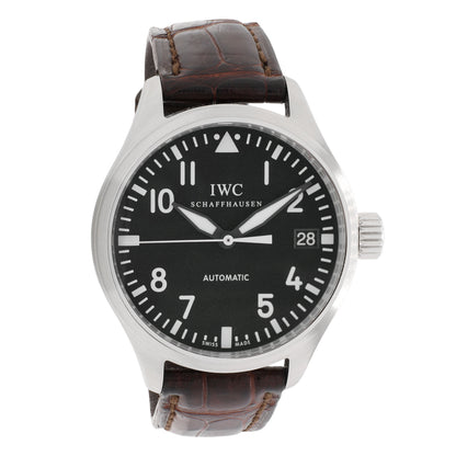 Exclusive IWC Stainless Steel Pilot Midsize IW325601 — Front View