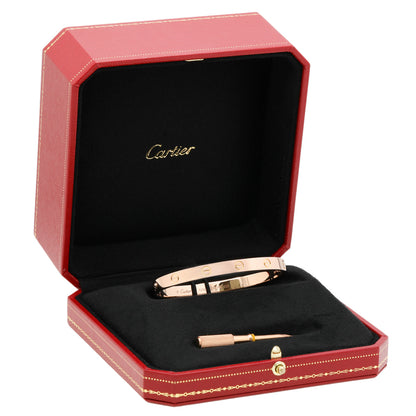 Exclusive Cartier 18K Rose Gold Classic Love Bracelet — Back View